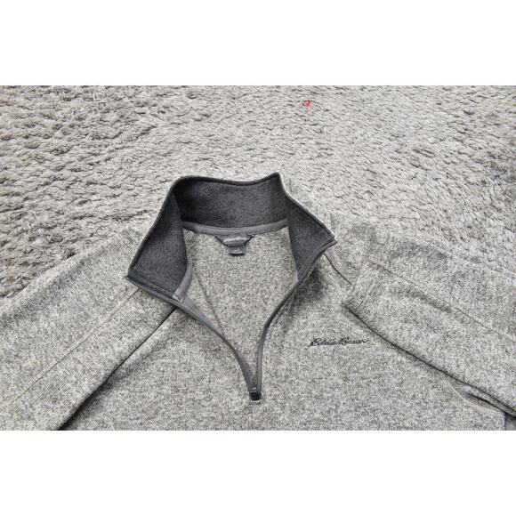 Eddie Bauer Beige Pullover Sweater, L, Polyester, Quarter Zip Fleece - Picture 7 of 7